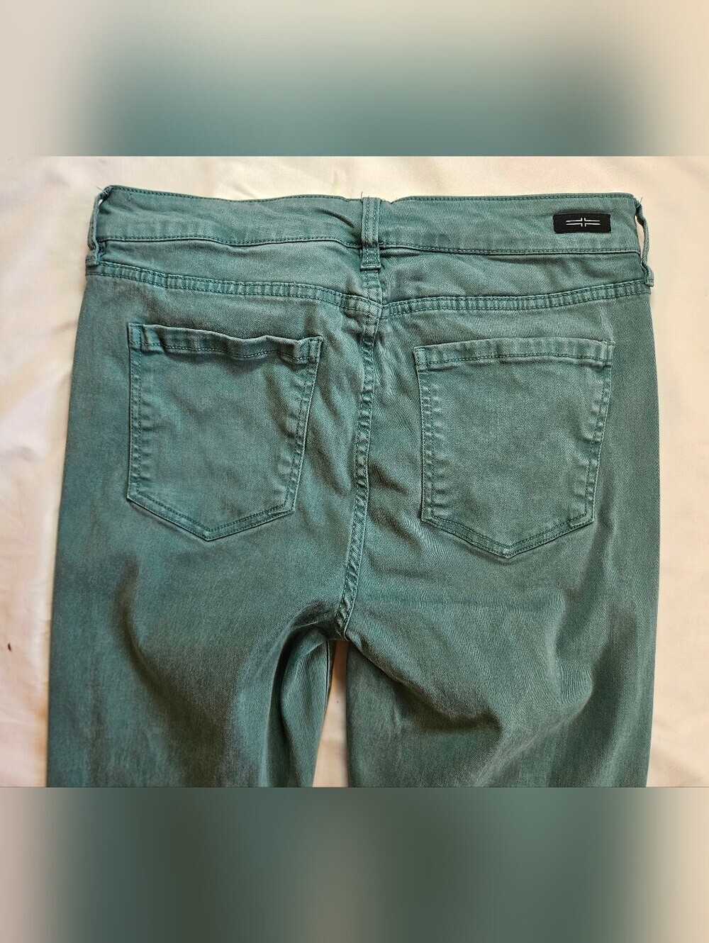 Liverpool Los Angeles Womens Green Mid-Rise Denim 4 Pocket Skinny Jeans Size 6 - Picture 15 of 16